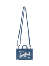 MC2 SAINT BARTH - Borsa a Mano in Denim con Logo Stampato - Blu | Lidia Shopping | Official Website