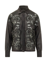 MAX MARA STUDIO - Cali Embroidered Floral Shirt - Black - LIDIASHOPPING® - Official Website