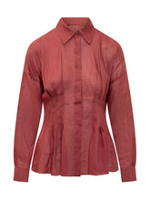 MAX MARA STUDIO - Camicia in Organza con Pince - Rosso - LIDIASHOPPING® - Official Website