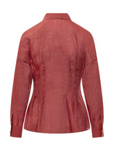 MAX MARA STUDIO - Camicia in Organza con Pince - Rosso - LIDIASHOPPING® - Official Website