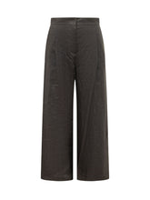 MAX MARA STUDIO - Wide Leg Long Trousers with Structured Waist - Black - LIDIASHOPPING® - Official Website