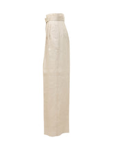 MAX MARA STUDIO - High-Waisted Trousers with Belt - Beige - LIDIASHOPPING® - Official Website