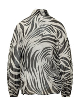 MAX MARA STUDIO - Bow Neck Printed Shirt - Black - LIDIASHOPPING® - Official Website