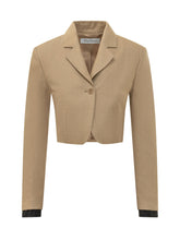 MAX MARA - Giacca Cropped con Rever - Marrone - LIDIASHOPPING® - Official Website