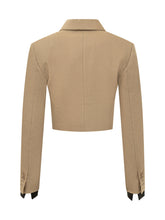 MAX MARA - Giacca Cropped con Rever - Marrone - LIDIASHOPPING® - Official Website