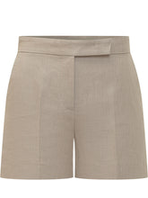 MAX MARA - Tailored Linen Shorts - Beige - LIDIASHOPPING® - Official Website