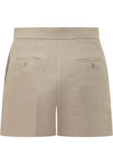 MAX MARA - Tailored Linen Shorts - Beige - LIDIASHOPPING® - Official Website