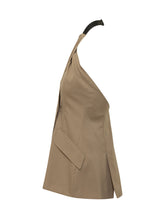 MAX MARA - Top Halter Drappeggiato - Marrone - LIDIASHOPPING® - Official Website