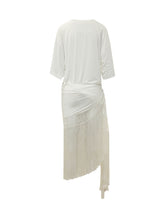 THE ANDAMANE - Abito Azul Asimmetrico con Frange - Bianco | Lidia Shopping ® | Official Website