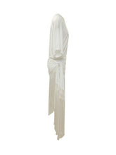 THE ANDAMANE - Azul Asymmetric Dress with Fringe - White | Lidia Shopping | Official Website
