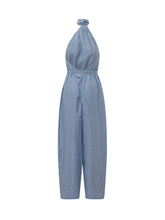 THE ANDAMANE - Amber Striped Halter Jumpsuit - Blue - LIDIASHOPPING® - Official Website