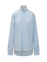 LE SULLY STUDIO - Striped Shirt with Mandarin Collar - Blue - LIDIASHOPPING® - Official Website