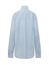 LE SULLY STUDIO - Striped Shirt with Mandarin Collar - Blue - LIDIASHOPPING® - Official Website