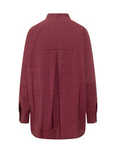 LE SULLY STUDIO - Oversized Shirt with Mandarin Collar - Red - LIDIASHOPPING® - Official Website