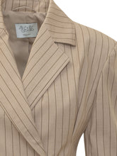 LE SULLY STUDIO - Double Breasted Pinstripe Blazer - Brown - LIDIASHOPPING® - Official Website