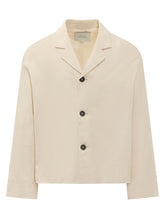 STUDIO NICHOLSON - Giacca a Tre Bottoni con Revers - Bianco - LIDIASHOPPING® - Official Website