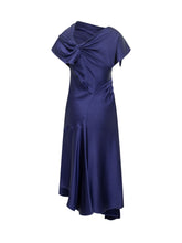 VICTORIA BECKHAM - Asymmetric Draped Dress - Purple | Lidia Shopping ® | Official Website