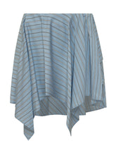 IRO - Gonna Asimmetrica a Righe con Drappeggio - Blu - LIDIASHOPPING® - Official Website