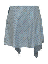 IRO - Gonna Asimmetrica a Righe con Drappeggio - Blu - LIDIASHOPPING® - Official Website