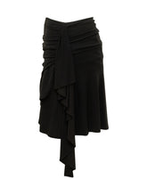 IRO - Gonna Mini Drappeggiata con Balza - Nero | Lidia Shopping | Official Website