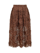 ROTATE - Floral Lace Midi Skirt - Brown - LIDIASHOPPING® - Official Website