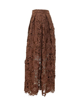 ROTATE - Floral Lace Midi Skirt - Brown - LIDIASHOPPING® - Official Website