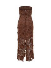 ROTATE - Floral Lace Midi Dress - Brown - LIDIASHOPPING® - Official Website