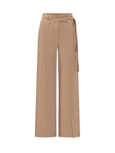 SIMONA CORSELLINI - Wide Leg Pants with Belt - Brown - LIDIASHOPPING® - Official Website