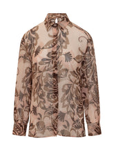 SIMONA CORSELLINI - Camicia in Chiffon con Stampa Floreale - Rosa - LIDIASHOPPING® - Official Website