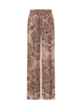 SIMONA CORSELLINI - Wide leg printed trousers - Pink - LIDIASHOPPING® - Official Website
