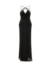 REBECCA VALLANCE - Astros Long Dress with V Neck - Black - LIDIASHOPPING® - Official Website