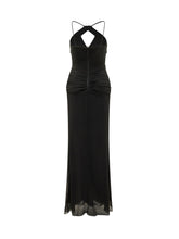 REBECCA VALLANCE - Astros Long Dress with V Neck - Black - LIDIASHOPPING® - Official Website