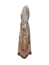PIERRE LOUIS MASCIA - Printed Long Dress with Belt - Beige - LIDIASHOPPING® - Official Website