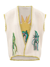AKEP - Gilet Jacquard con Ricami e Frange - - LIDIASHOPPING® - Official Website
