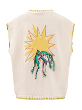 AKEP - Gilet Jacquard con Ricami e Frange - - LIDIASHOPPING® - Official Website