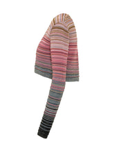 AKEP - Cropped Striped Cardigan in Lurex - Multicolor - LIDIASHOPPING® - Official Website