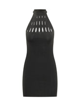 AKEP - Mini Dress with High Neck and Openwork Detail - - LIDIASHOPPING® - Official Website