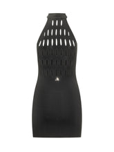 AKEP - Mini Dress with High Neck and Openwork Detail - - LIDIASHOPPING® - Official Website