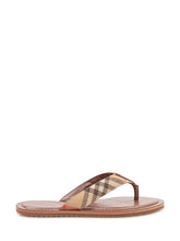 BURBERRY - Sandali Infradito con Fascia - Marrone | Lidia Shopping | Official Website