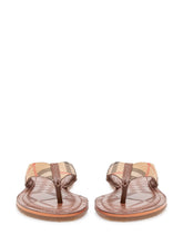 BURBERRY - Sandali Infradito con Fascia - Marrone | Lidia Shopping | Official Website