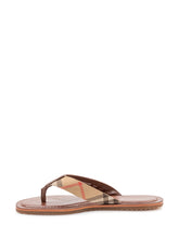 BURBERRY - Sandali Infradito con Fascia - Marrone | Lidia Shopping | Official Website