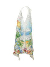 CASABLANCA - Dress with Halter Neck and Graphic Print - Multicolor - LIDIASHOPPING® - Official Website