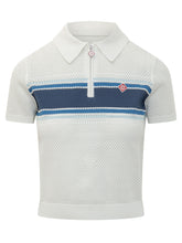 CASABLANCA - Top in Rete con Riga Frontale - Bianco - LIDIASHOPPING® - Official Website