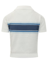 CASABLANCA - Top in Rete con Riga Frontale - Bianco - LIDIASHOPPING® - Official Website