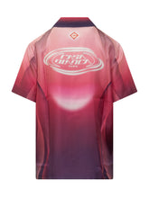 CASABLANCA - Camicia con Collo Aperto e Stampa Sfumata - Rosa - LIDIASHOPPING® - Official Website