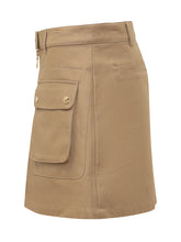 CASABLANCA - Minigonna con Tasche e Zip Frontale - Marrone - LIDIASHOPPING® - Official Website