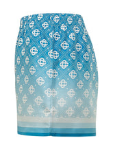 CASABLANCA - Shorts with Elastic Waist and Geometric Print - Blue - LIDIASHOPPING® - Official Website