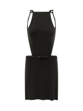 COURREGES - Abito Senza Maniche con Cut Out e Cintura - Nero - LIDIASHOPPING® - Official Website