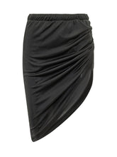 COURREGES - Draped Sport Skirt with Elastic Waist - Black - LIDIASHOPPING® - Official Website