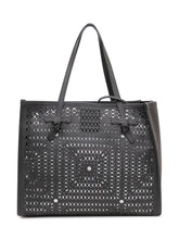 GIANNI CHIARINI - Marcella Perforated Tote Bag with Double Handles - Black - LIDIASHOPPING® - Official Website